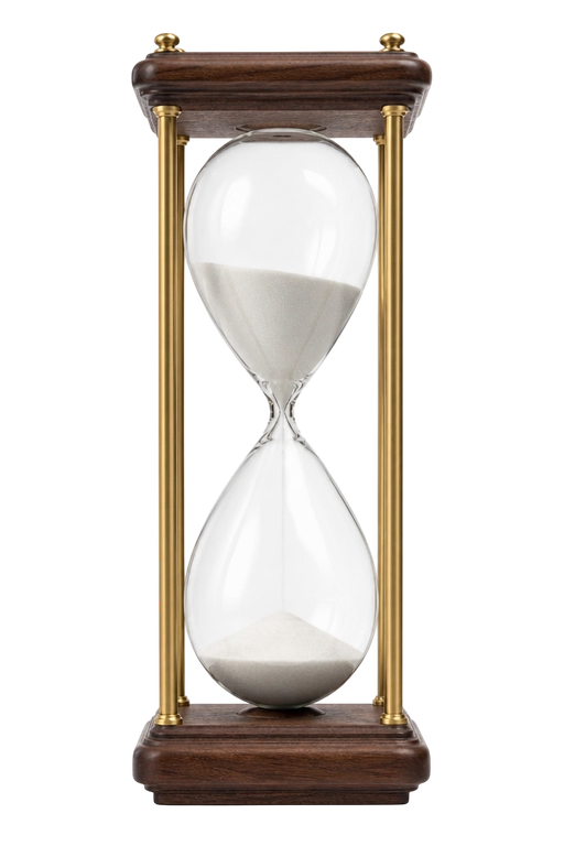 Elegant hourglass timer for mindful moments